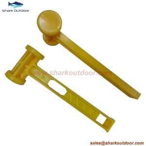 Plastic tent peg hammer
