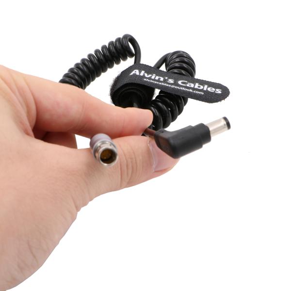 3 Pin Male To Right Angle DC Coiled Power Cable For Tilta Cameras