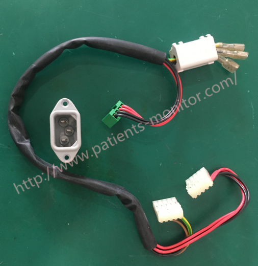 GE Marquette Cardioserv Defibrillator Machine Parts Mains Plug Connector Power Cord 3 Wires 915 417 95