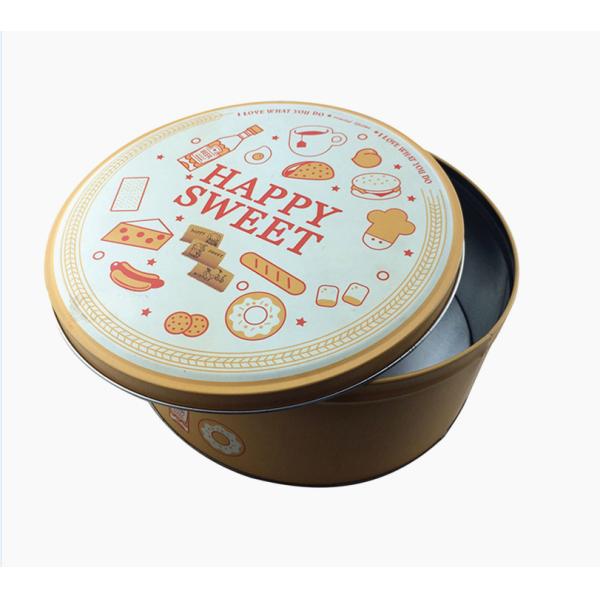 Round Christmas Cookie Tin Box Cookie Tin Box Round Metal Tin Can