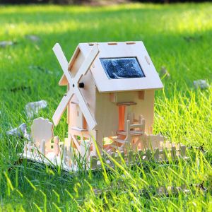 Small Solar Educational Toys Mini Wooden Playground Toys Science Kits