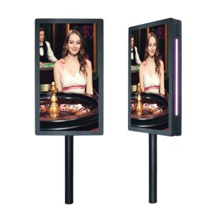 24 Inch waterproof Double sides Digital signage 4K Advertising Kiosk Screen