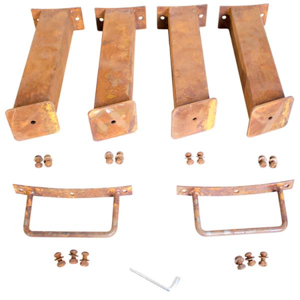 Portable Corten Steel Fire Pit Camping Corten Steel Bonfire Stoves Fire Bowl