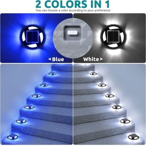 2V Voltage Solar Deck Lights For Steps In Deck Railing Lighting Outdoor