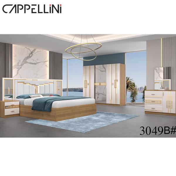 Buy Luxury Upholstered Hotel Style Bedroom Furniture 1.8 Meter Bedroom Set at wholesale prices