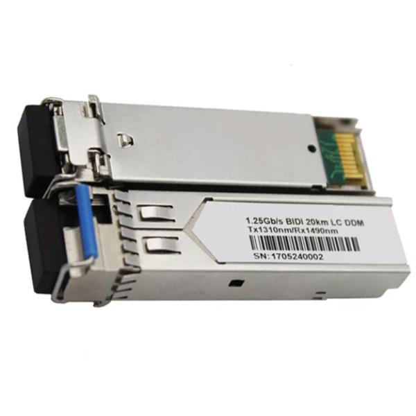 Bidi LC 20km 1.25g SFP Module , 1310 / 1490nm SFP Optical Transceiver DDM