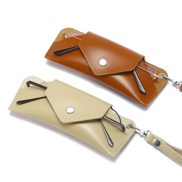 Simple Design Pu Leather Glasses Case Holder Organizer Travel Glasses Pouch