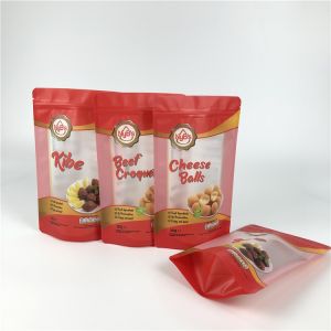 Plastic GMOPP VMPET Stand Up Zipper Bag With Clear Window