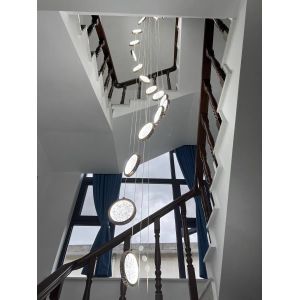 Luxury Hotel Lobby Decorative Gold Big Size Customized Modern Led Ceiling