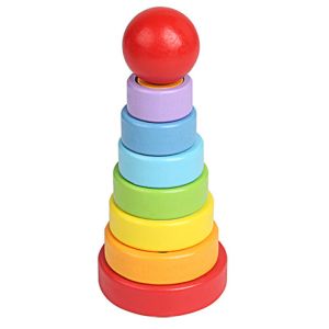 5.51in Wooden Montessori Baby Toys Beech Wood Teether