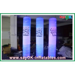 190T Nylon Cloth Inflatable Pillar Durable 2m With Led Lighting