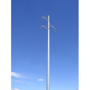 2.75*127*248*10670mm Gr,345 Mpa HDG Steel Power Pole Monopoles With AWS D1.1