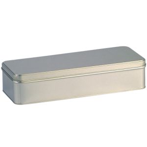 Child Resistant Rectangular Tin Box With Printed And Embossed Logo