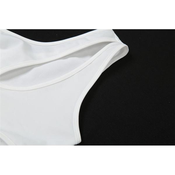 Skinny Hollow Out Women Bodycon Jumpsuit , Casual White One Shoulder Jumpsuit