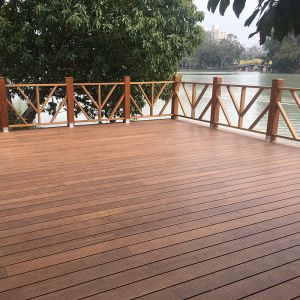 Projects Solid Wood Grain Fireproof Moso Bamboo Decking Boards