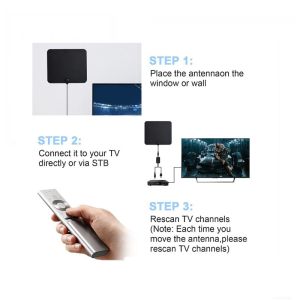 Amplified Digital HDTV Antenna Portable Indoor/Outdoor Antennas with Signal