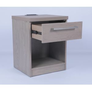 Custom Night Stand Bedside Table Wood & Marble Material