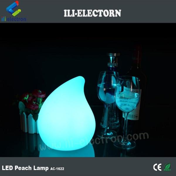 color changing illuminated peach shape table lamps