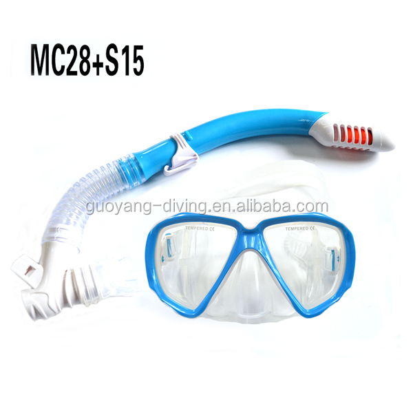 Tempered Glass Mask Lens Snorkel Set for Kids Dry Snorkel and Seaview Snorkel Included Snorkel Mask Set