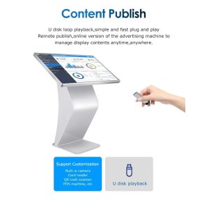 49 Inch Exhibition Hall Interactive Self Service Kiosk Vertical Touch Screen