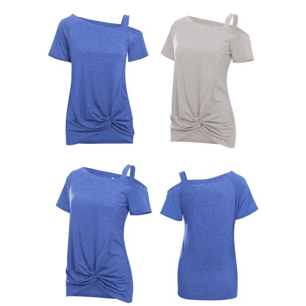 Hot Selling Fashion Sports Short Sleeve Tops Quick Dry Women Sexy Splicing T-shirt