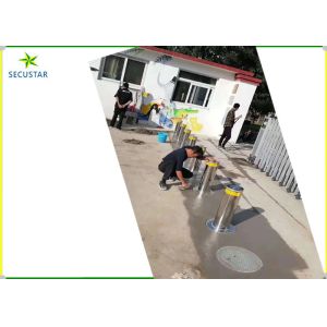 Intelligent Hydraulic Automatic Rising Bollards 304 Staineless Steel With Led
