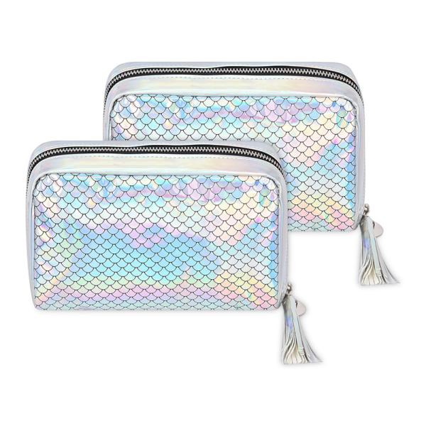 Large Luxury Custom Cosmetic Bag Leather Cosmetic Case 20X7X14CM