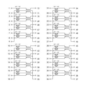 4x Gigabit Integrated Magnetic Transformers Four Port 10/100/1000Base-T LP5025NL