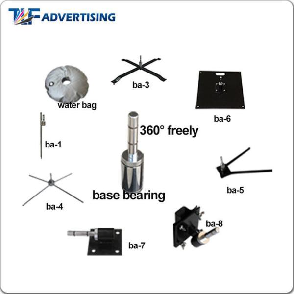 Polyester Fabric Custom Flag Banners , Roadside Advertising Banners Fiberglass Pole