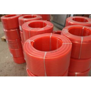 Transmission Polyurethane Round Belt Red Smooth Tear Strength Resistance