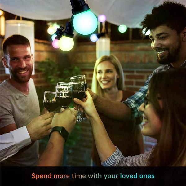 Smart Patio Light Outdoor String Light Christmas Festoon Lights Holiday Decor G50