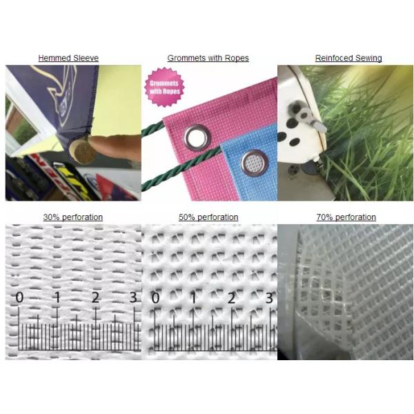 Waterproof Fence Mesh Banners , Construction Mesh Banners Eco Friendly UV Printing