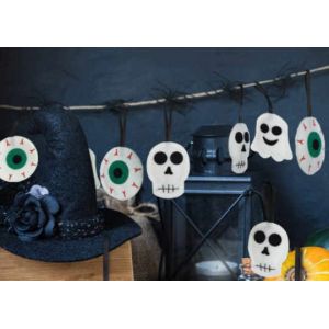 36 Pieces Skull Eye Hanging Felt Halloween Ornaments 2mm