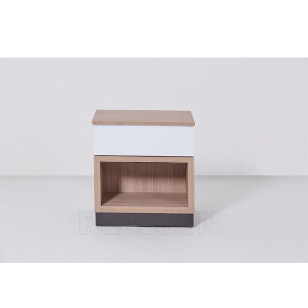 Simple Practical Wooden Hotel Bedside Tables With One Drawer Queen Bed Night