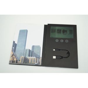 high resolution Advertising 5 inch screen Video Greeting Card with 2G memory