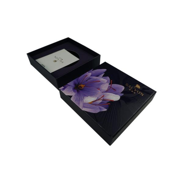 Customized Saffron Jar Gift Paper Box With Lid And Base Custom Cardboard Gift Boxes