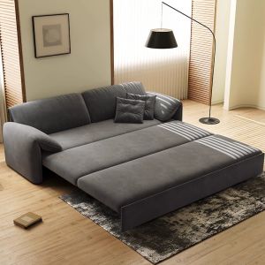 Pull Out Folding Sofa Bed Dual Use Home Living Room Multi Functional Double Size