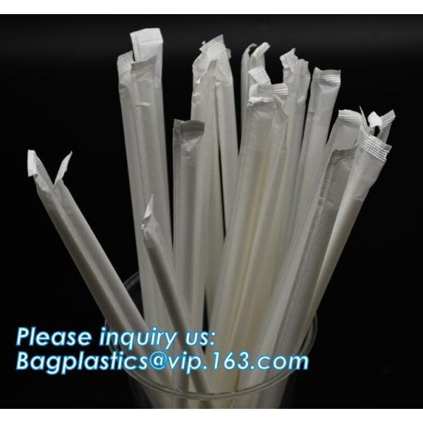 Biodegradable and compostable food grade PLA plastic drinking straw, individual