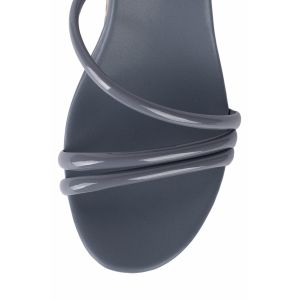 Glazed Leather Womens Wedge Heeled Shoes