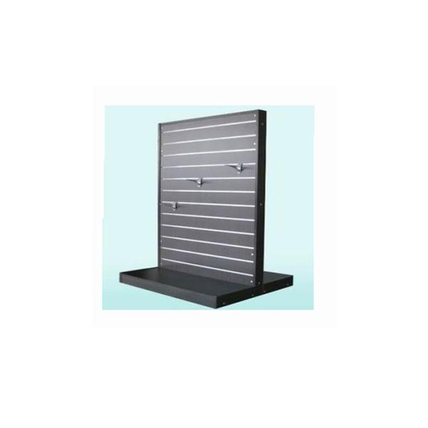 Black Commercial Store Display Fixtures MDF Material , Customized Pegboard Display Stand