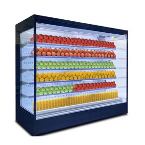 Large Standing Refrigeration Equipment Open Chiller With Multi Decks