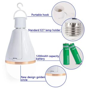 loadshedding rechargeable led light bulb with Battery Built-in emergency time 2
