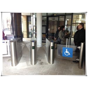 DC 24V Flap Barrier Gate Security Entrance Control Pedestrian Crowd Identificati