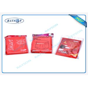 Red Square / Round Disposable Washcloths 100% Virgin Polypropylene