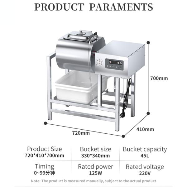 38L Commercial Restaurant Vacuum Marinator Electric Meat Salting Machine For Kitchen