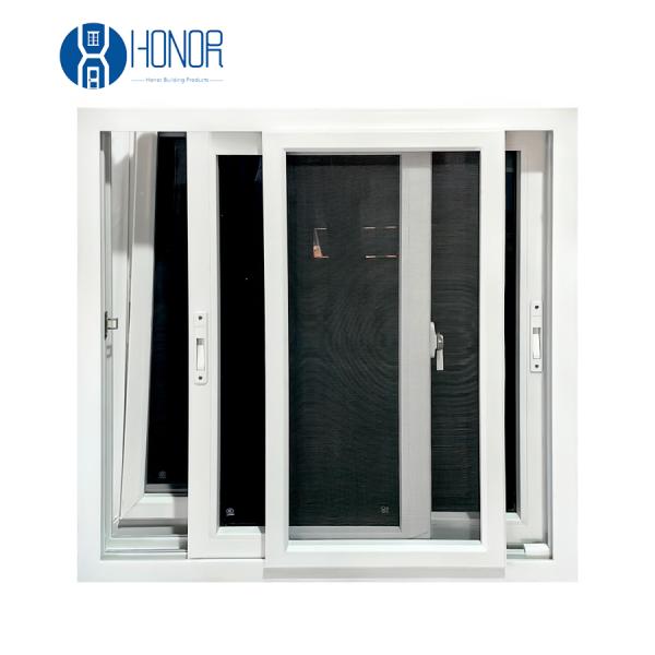 2025 Professional Custom Clearview PVC/UPVC Sliding Glass Window with Mosquito