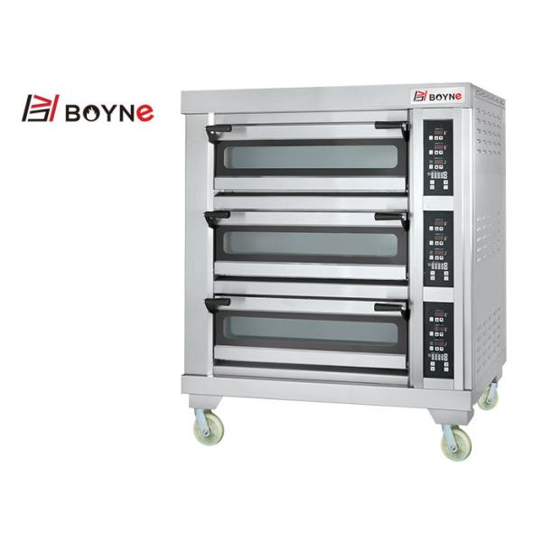 Computer Controlled Stainless Steel Gas Oven For Kitchen Bakery