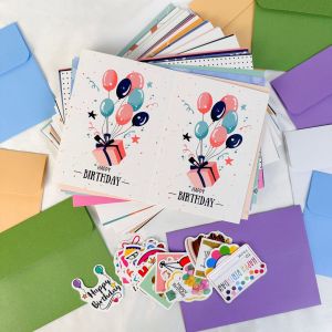 Colorful 5x7 Assorted Creative Greeting Note Card With Envelope 15 Pack