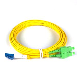 RoHS Compliant LSZH Sheath Single Mode Simplex LC-FC Fiber Optic Patchcord with
