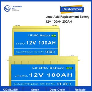 OEM ODM LiFePO4 Lithium Battery 12.8V 100AH 200AH Lead Acid Replacement